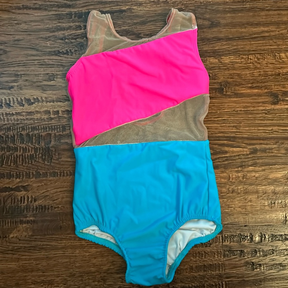 Pink/ Teal Dance Leo Sz 7